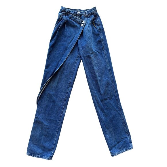 Rocky Mountain wrap women’s  28 vintage 90s blue jeans high rise bareback  weste - Picture 4 of 8